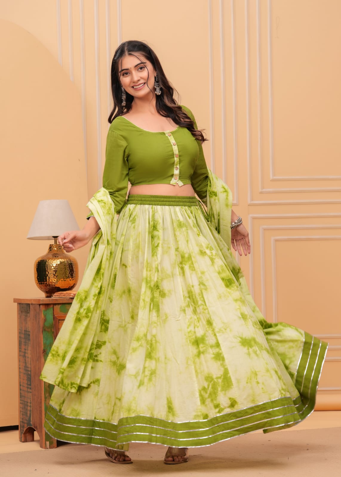 Top & Skirt With Dupatta 1600