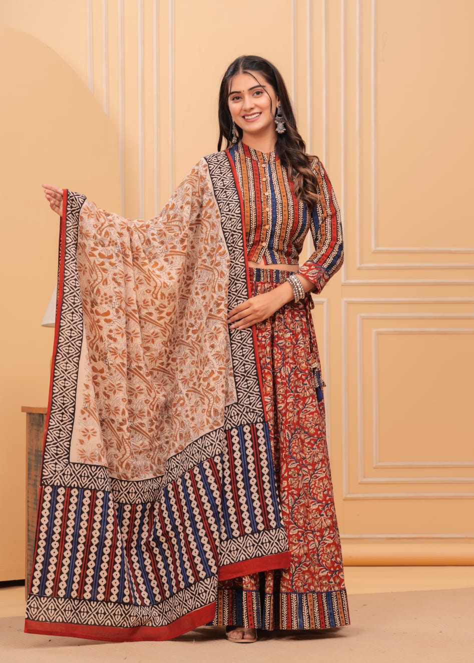 Top & Skirt With Dupatta 1600
