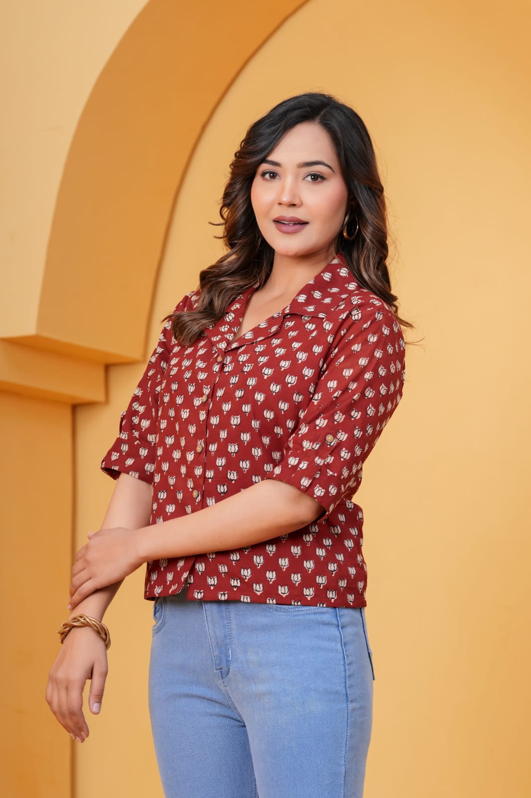 Deep Indigo Geometric Buti Kurta Pant Set