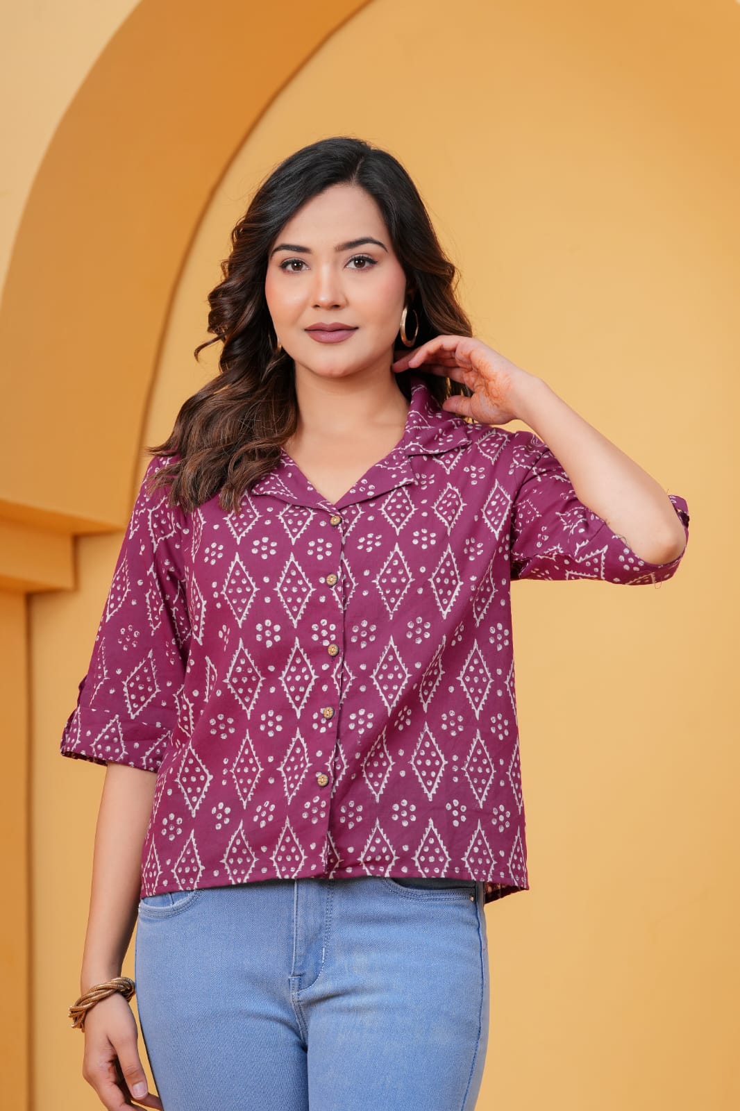 Deep Indigo Geometric Buti Kurta Pant Set